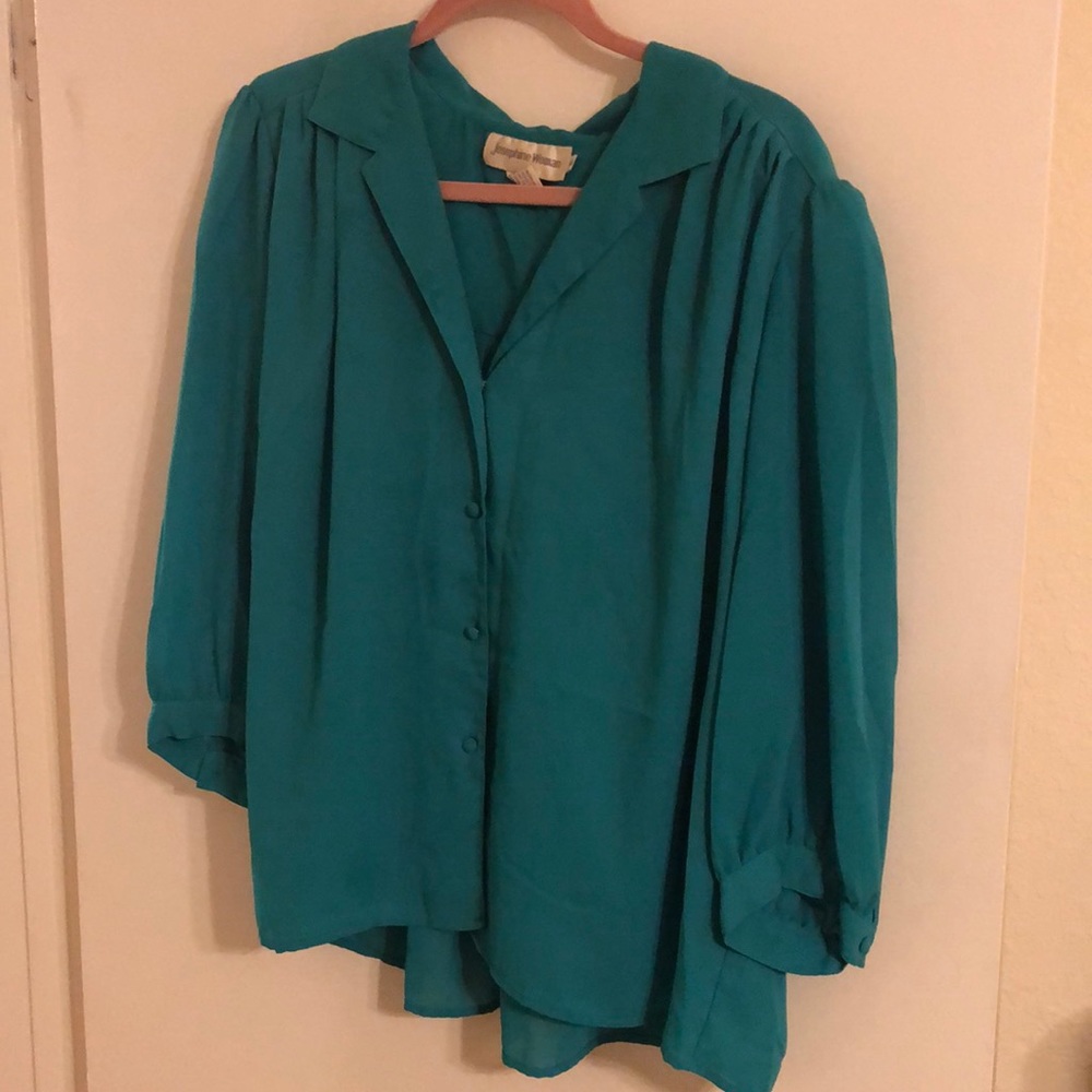 Josephine Woman Teal Blouse